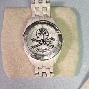Rocawear Silver Skull Watch